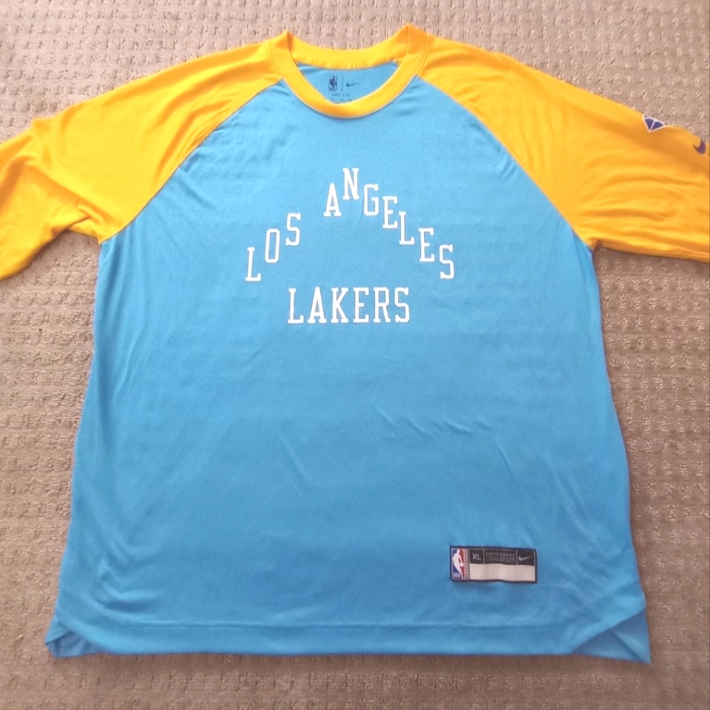Los Angeles Lakers NBA 75th Warm-up Dri Fit Shirt - Picture 2 of 8